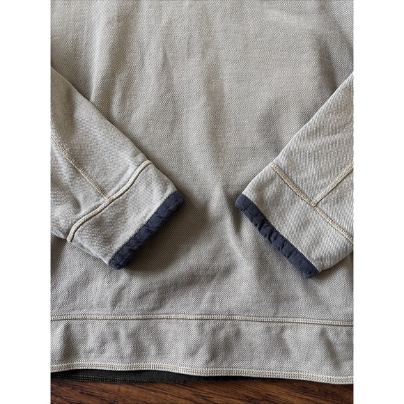 Carbon 2 Cobalt 9 Yards Textured Henley Pullover Sweatshirt Mens sz Large - Picture 4 of 10